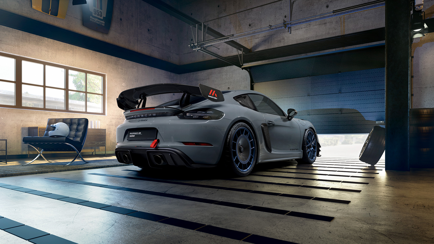 Fahrzeugzubehör und Nachrüstung bei einem Porsche Sportwagen mit Manthey Kit.